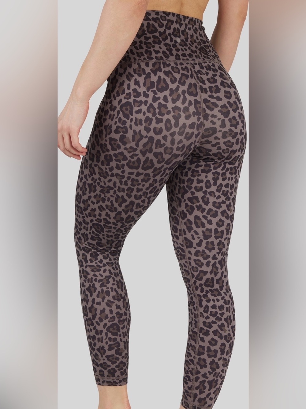 Yogalicious Leopard Print High Waist Ankle Leggings Ultra Soft Nude Feel S NEW